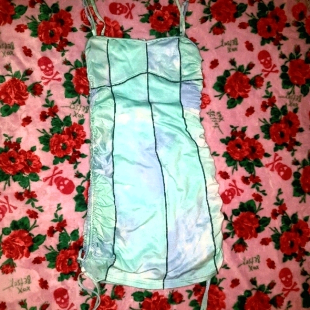 Mini dress with rutched sides NWOT